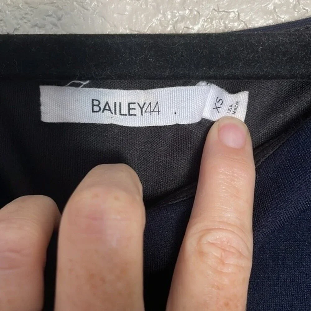 Bailey44 Sexy Navy Dress Mesh Cutouts Size Extra Small Excellent Condition
